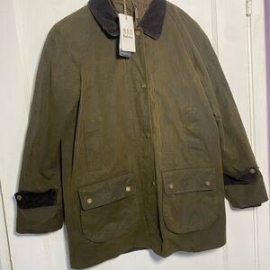 NWT Barbour Paisley Size 6  Coat Jacket Olive Green Wilderness Collection